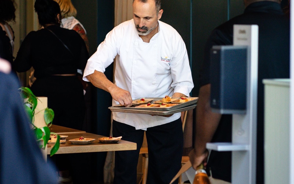 Replacement staff arriving with a tray